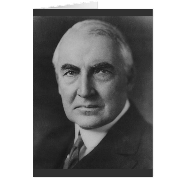 Warren G. Harding 29 Hälsningskort (Framsidan)