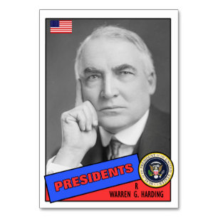 Warren G. Harding Basebollkort Bordsnummer