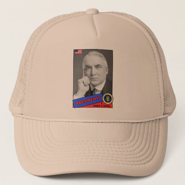 Warren G. Harding Basebollkort Truckerkeps (Framsida)