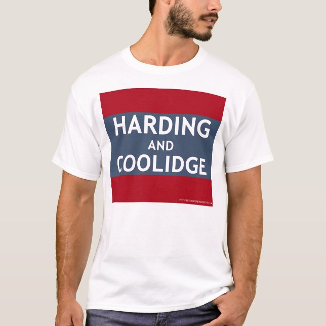Warren G. Harding-Calvin Coolidge Tee Shirt (Framsida)