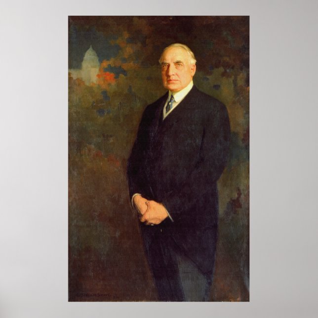 WARREN G. HARDING Porträtt av Edmund Hodgson Smart Poster (Framsidan)