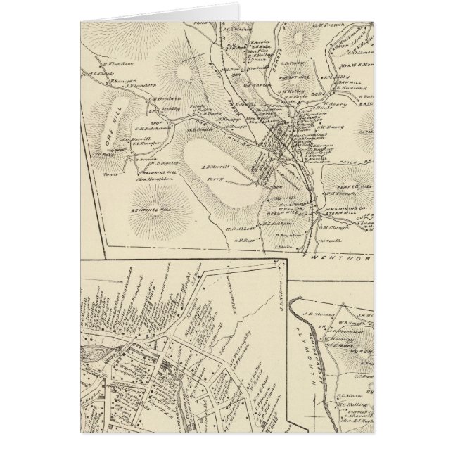 Warren, Grafton Co Hälsningskort (Framsidan)