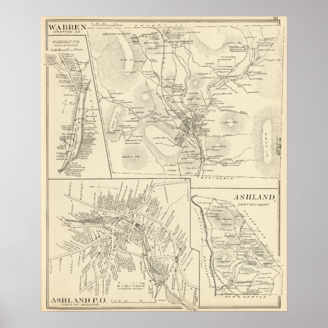Warren, Grafton Co Poster (Framsidan)