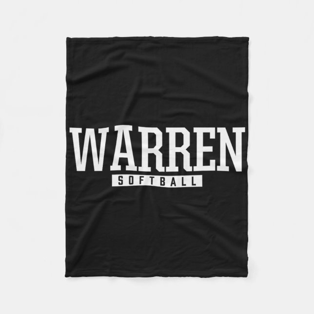Warren High School Softboll Fleecefilt (Framsidan)