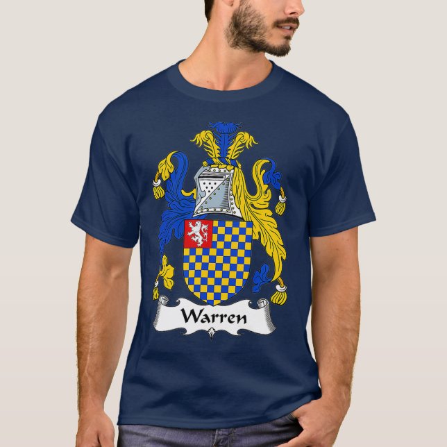 Warren Jackar Arm Family Crest T Shirt (Framsida)