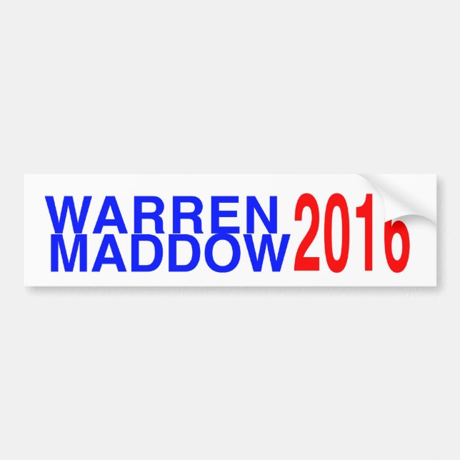 Warren/Maddow 2016 Bildekal (Framsidan)