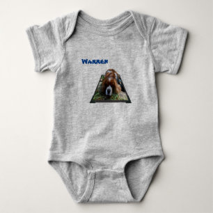 Warren Namn Med Cavalier Hund, Baby Bodysuit T Shirt