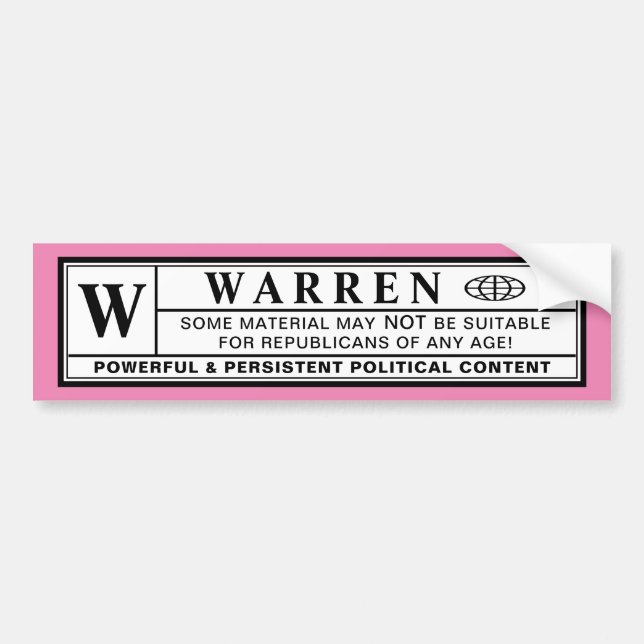 Warren Warning Label Bildekal (Framsidan)
