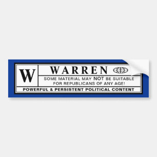 Warren Warning Label Bildekal