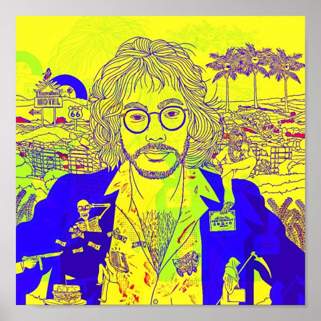 Warren Zevon Pop Art Poster (Framsidan)