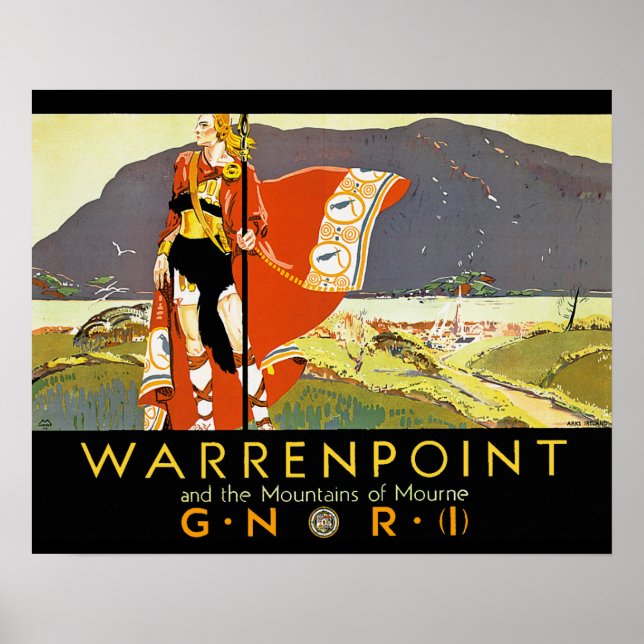 Warrenpint och bergen i Mourne Poster (Framsidan)