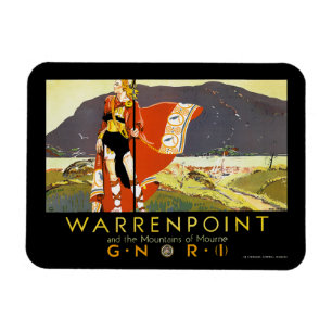 Warrenpint och Mournes bergsberg Magnet