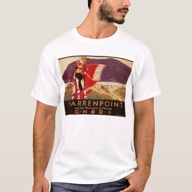 Warrenpoint och bergen i Mourne Tee Shirt (Framsida)