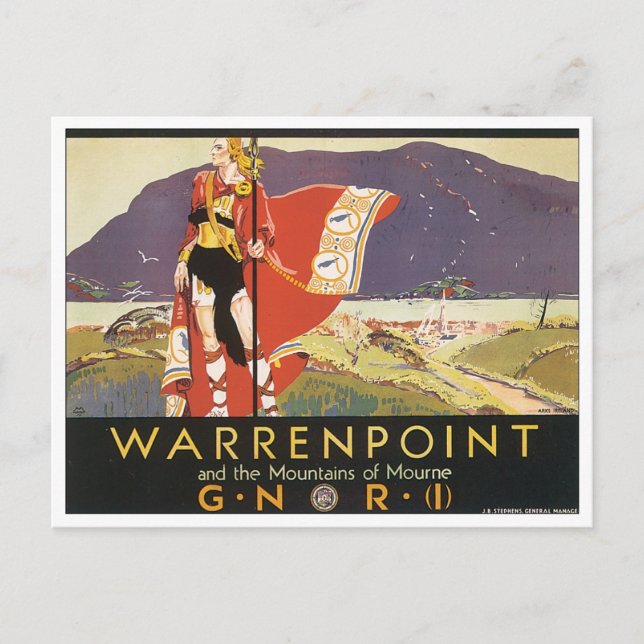 Warrenpoint och bergen i Mourne Vykort (Framsida)