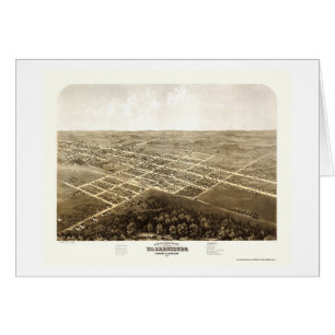 Warrensburg panorama- karta för MO - 1869 Hälsningskort