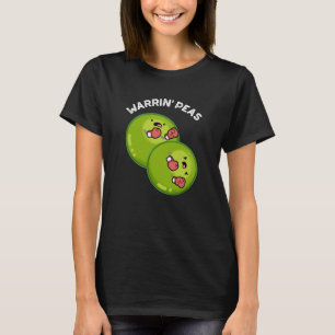 Warrin Peace Funny Pea Pun Mörk BG T Shirt