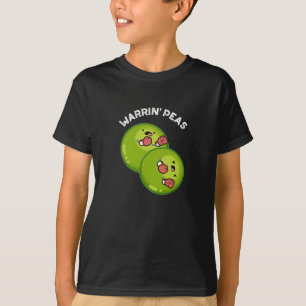 Warrin Peace Funny Pea Pun Mörk BG T Shirt