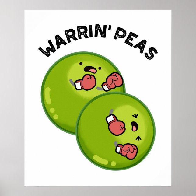Warrin Peace Funny Pea Pun Poster (Framsidan)