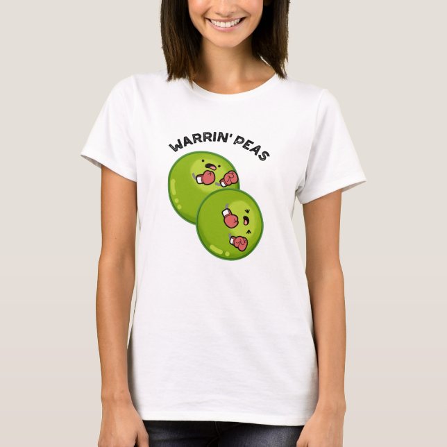 Warrin Peace Funny Pea Pun T Shirt (Framsida)