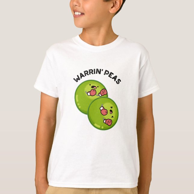 Warrin Peace Funny Pea Pun T Shirt (Framsida)