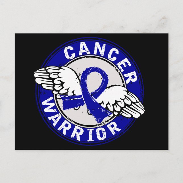 Warrior 14C Colon Cancer Vykort (Framsida)
