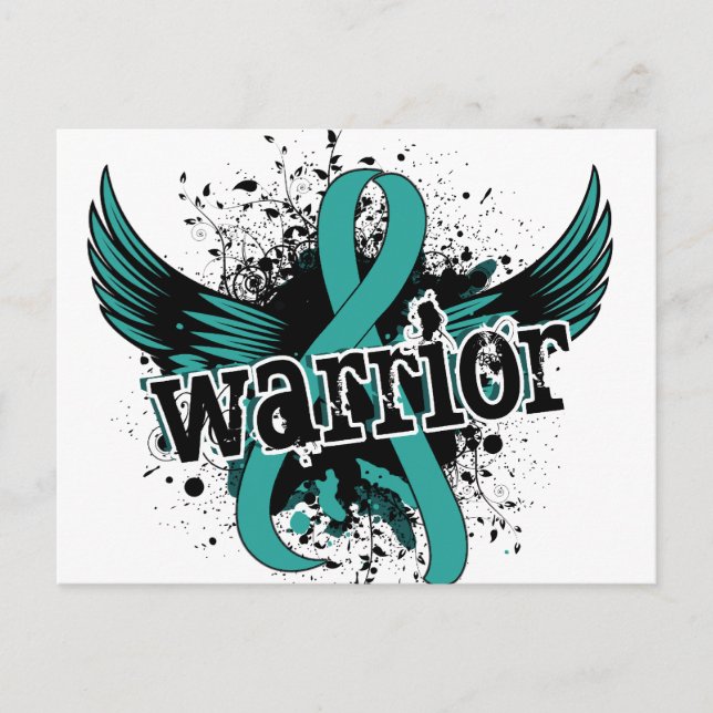 Warrior 16 Ovariancancer Vykort (Framsida)