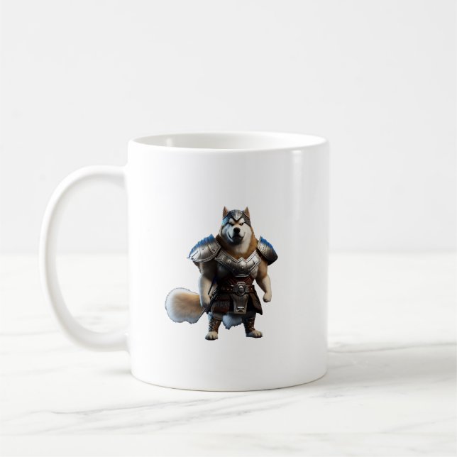 Warrior Alaska Malamute Hund, Militär Alaska Hund Kaffemugg (Vänster)