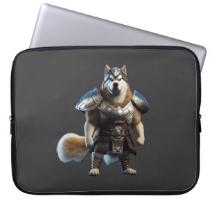 Warrior Alaska Malamute Hund, Militär Alaska Hund Laptop Fodral