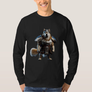 Warrior Alaska Malamute Hund, Militär Alaska Hund T Shirt