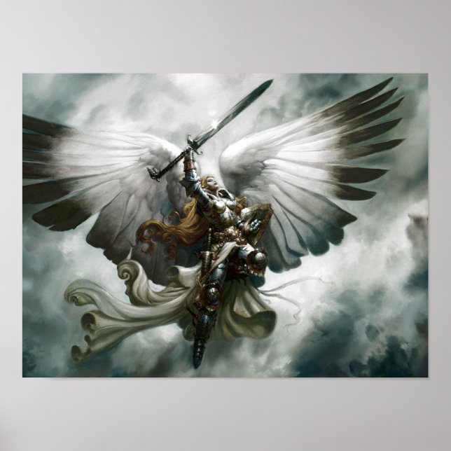 Warrior Angel Fantasy Art Poster (Framsidan)