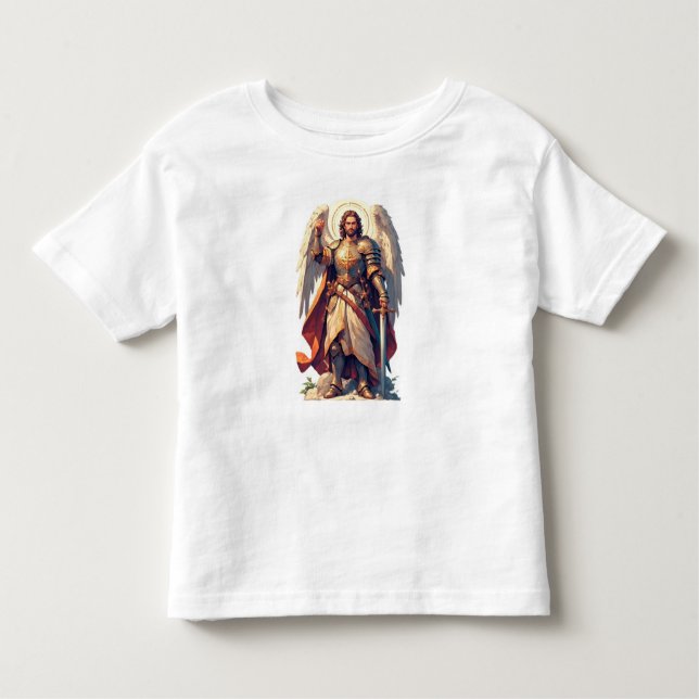 Warrior Archangel Michael Toddler's Tee Shirt (Framsida)
