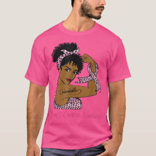 Warrior Black Woman Strong Woman Breast Cancer Awa T Shirt