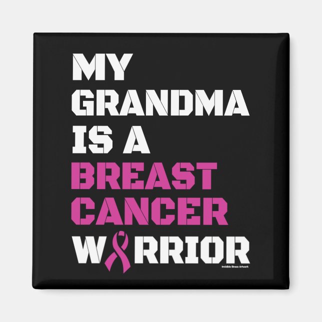 Warrior/Block/Grandma...Breast Cancer Magnet (Framsidan)