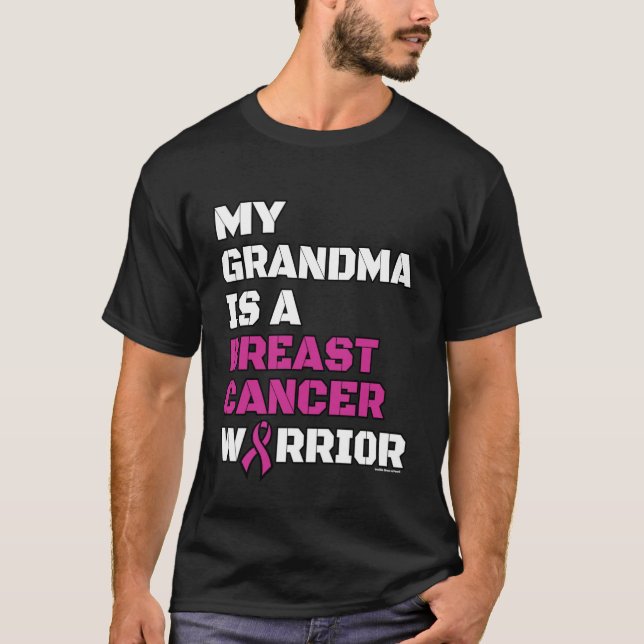 Warrior/Block/Grandma...Breast Cancer T Shirt (Framsida)