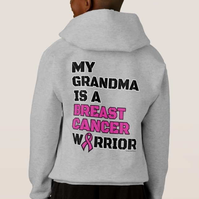 Warrior/Block/Grandma...Breast Cancer T Shirt (Baksida)