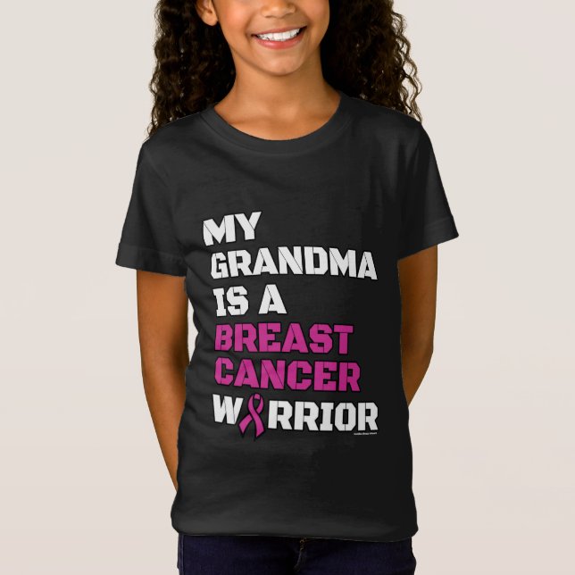Warrior/Block/Grandma...Breast Cancer T Shirt (Framsida)