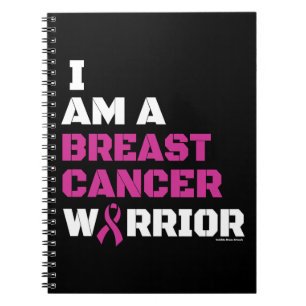 Warrior/Block/I är ...Breast Cancer Notebook Anteckningsbok