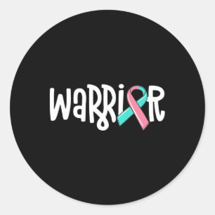 Warrior Brca Breast Cancer Awareness Previvor Mase Runt Klistermärke