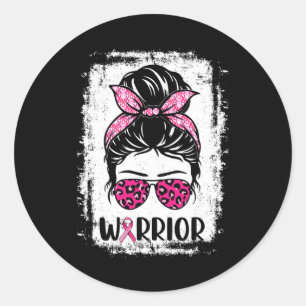 Warrior Breast Cancer Awareness Rosa Rosett band M Runt Klistermärke