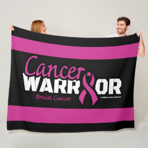Warrior... bröstcancer fleecefilt