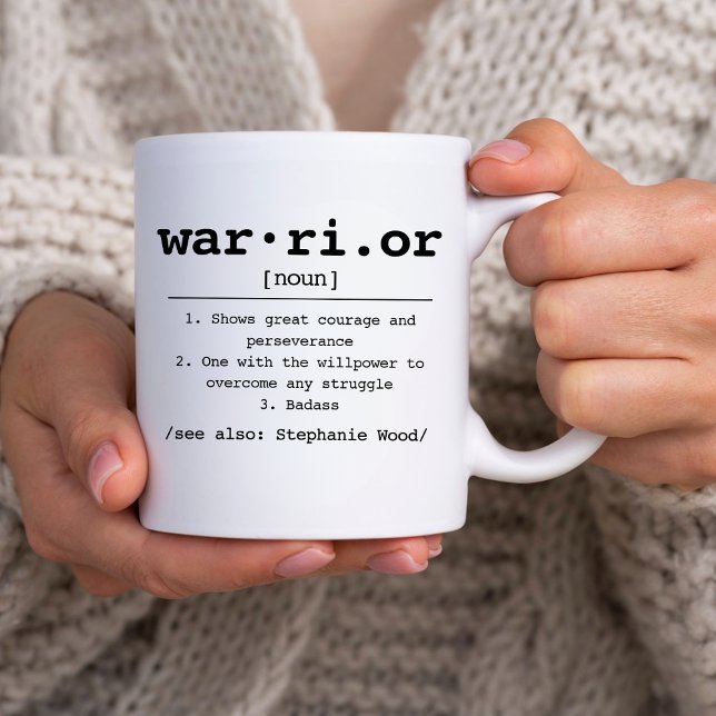 Warrior, Cancer Fighter-gåva, Alcoholics Anonymous Kaffemugg (Skapare uppladdad)