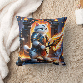 Warrior Cat in Flame-Illuminated Fortress Kudde