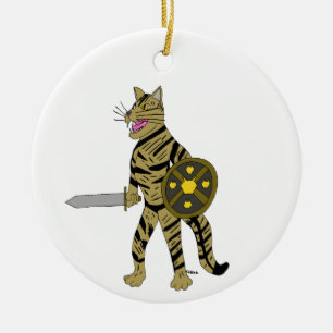 Warrior Cat Julgransprydnad Keramik