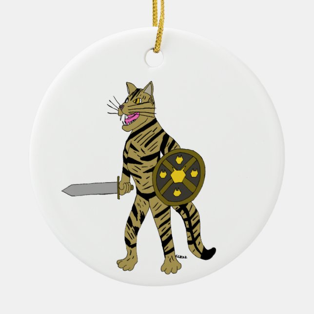 Warrior Cat Julgransprydnad Keramik (Framsidan)