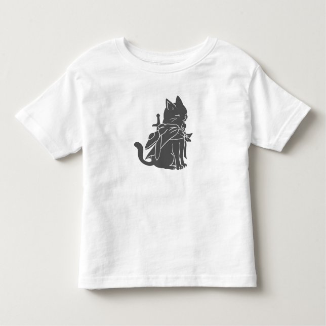 Warrior cat silhouette - Välj bakgrund färg T Shirt (Framsida)