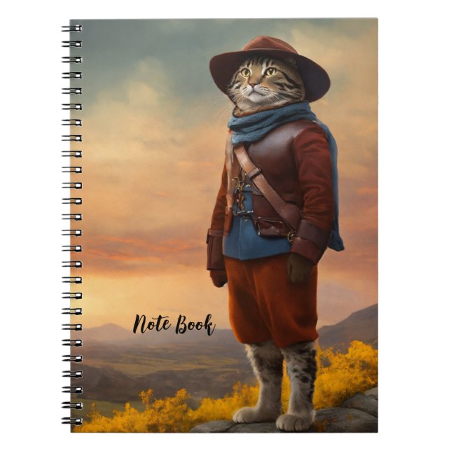 Warrior Cat Spiral bärbar dator Anteckningsbok (Framsidan)