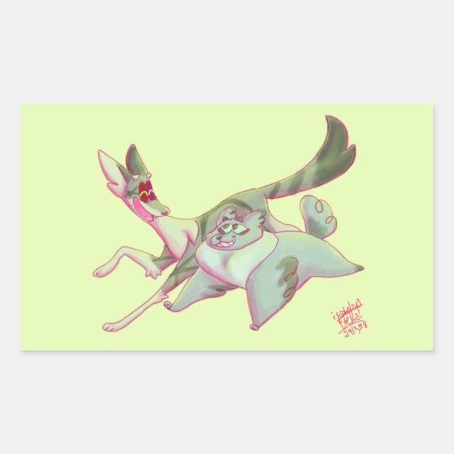 Warrior Cats - Ivypool och Avoning Rektangulärt Klistermärke (Framsida)