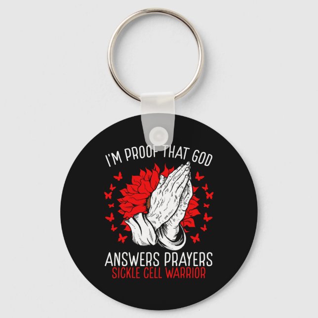 Warrior Christian Faith Gud Sickle Cell Awareness Nyckelring (Framsida)