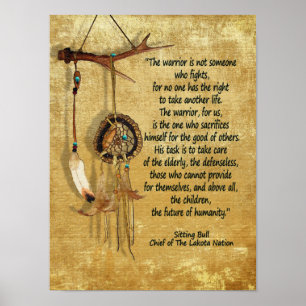 Warrior-citat Dream-Catcher motivationstjänst Poster