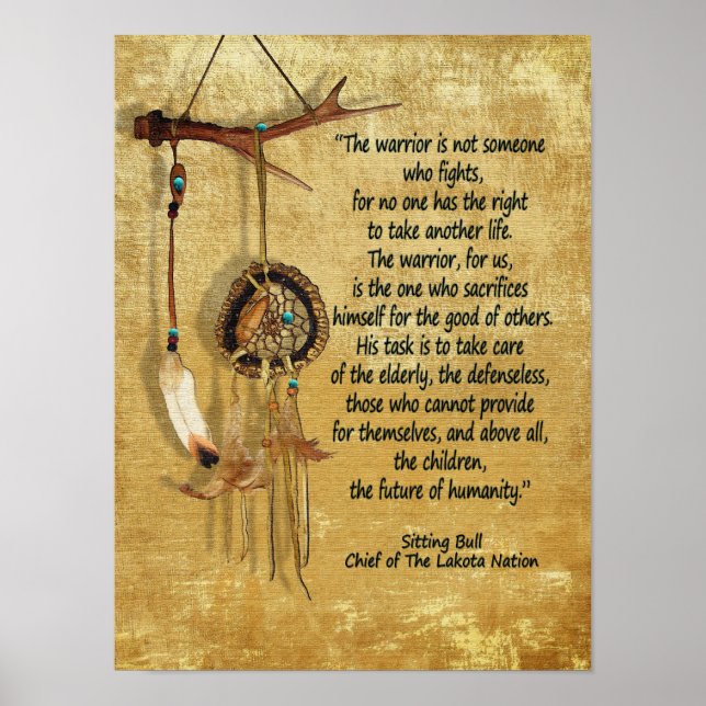 Warrior-citat Dream-Catcher motivationstjänst Poster (Framsidan)